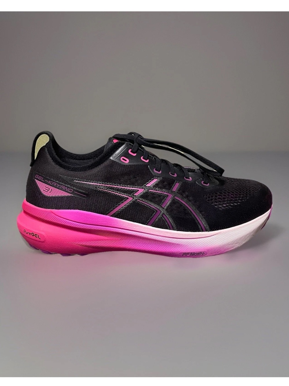 Asics GEL-Kayano 31 Women's Wide Running Shoes Black/Bold Magenta Size 11.5D